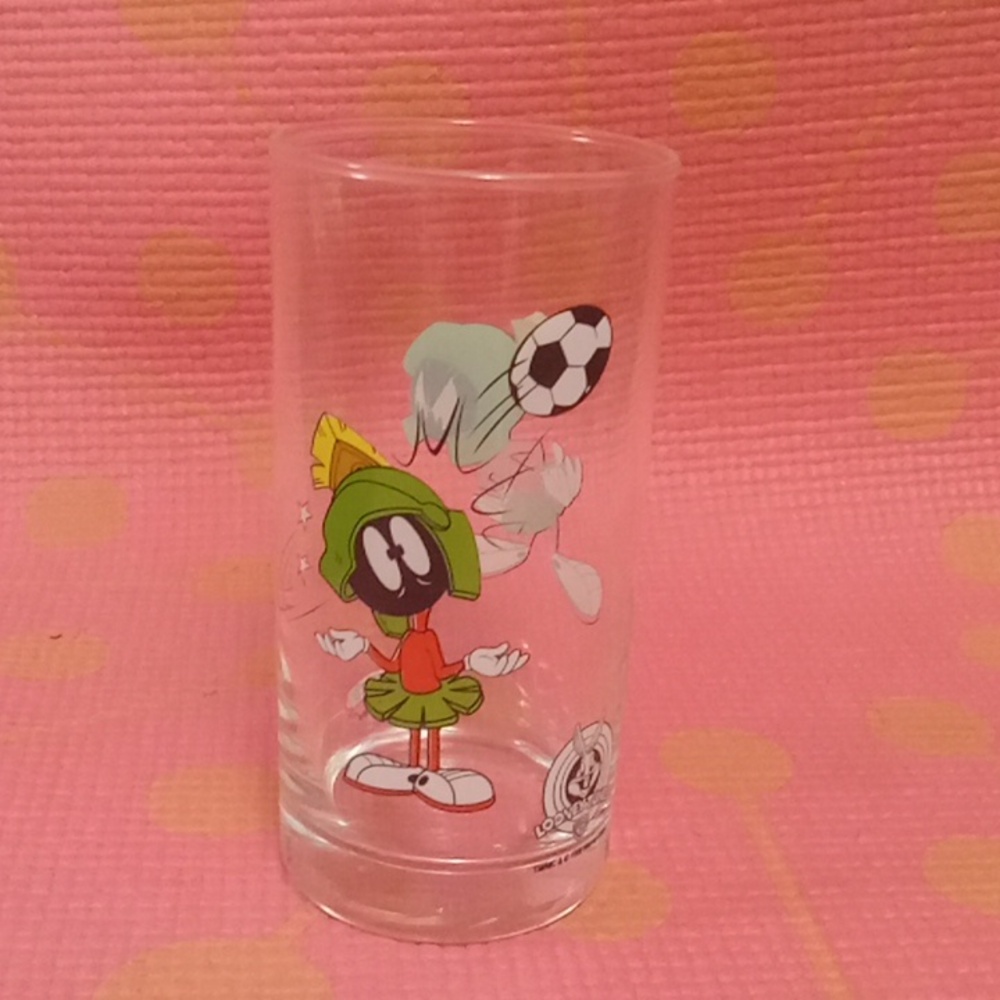 1998Looney Tunes Smuckers Jelly Juice Glass Marvin The Martian